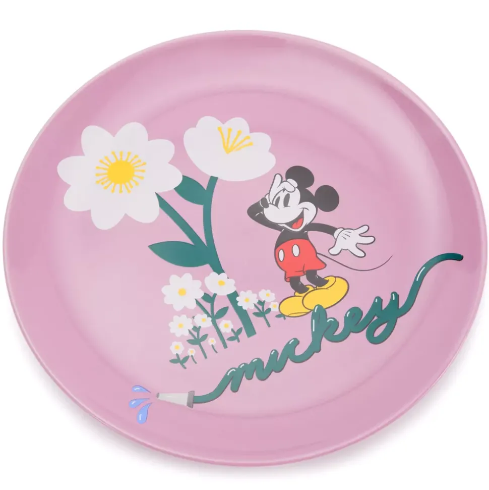 Assiette Mickey à fleurs