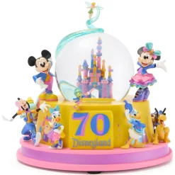 Boule à neige musicale lumineuse Mickey Mouse et ses amis 70e anniversaire de Disneyland Resort