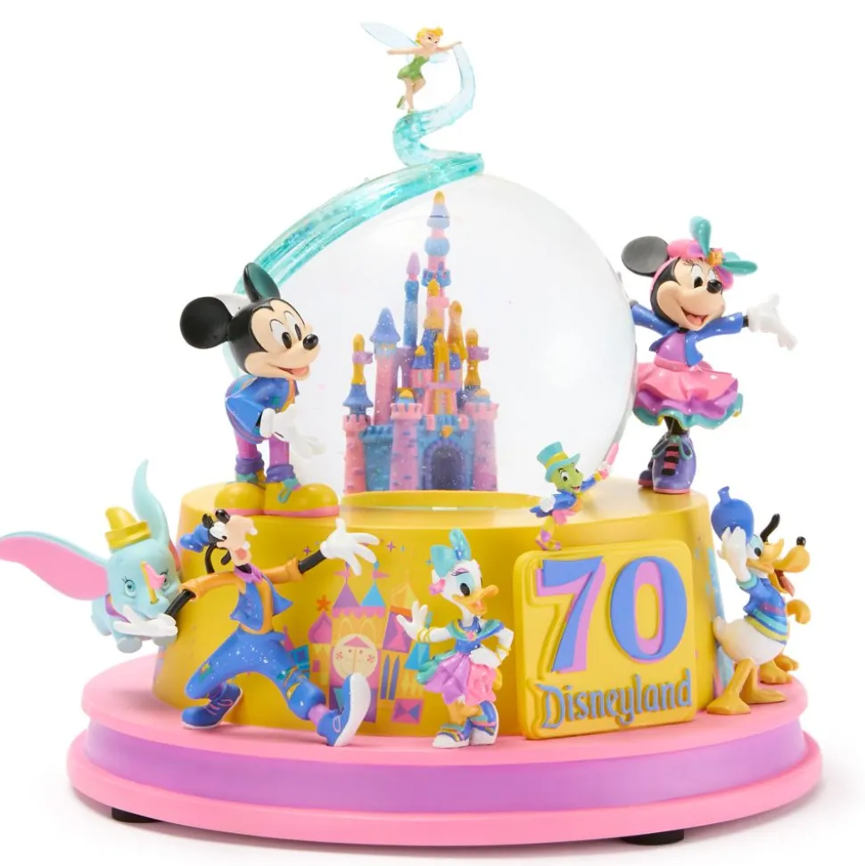 Boule à neige musicale lumineuse Mickey Mouse et ses amis 70e anniversaire de Disneyland Resort