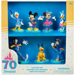 Coffret de figurines Mickey Mouse et ses amis, 70e anniversairede Disneyland
