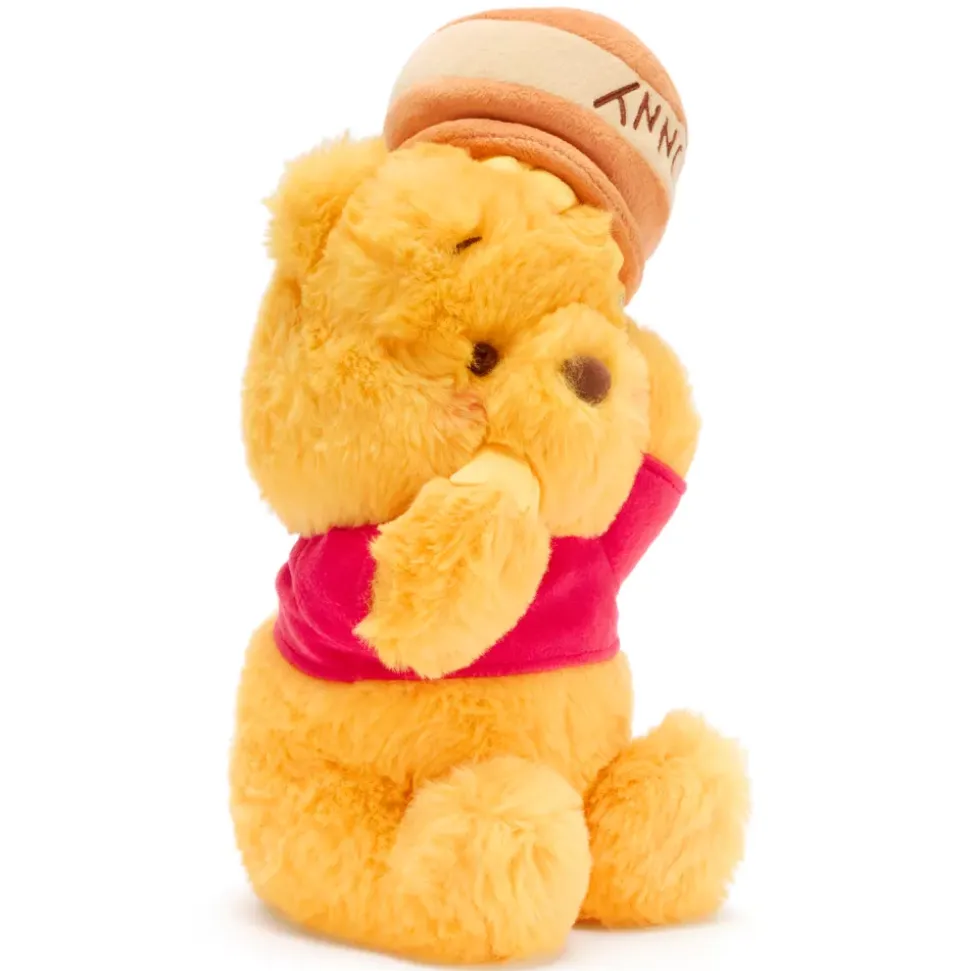 Disney Store Japon Peluche Winnie l'Ourson avec pot de miel sur la tête de taille moyenne, 30 cm