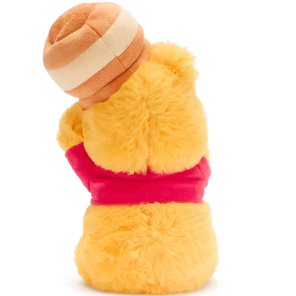 Disney Store Japon Peluche Winnie l'Ourson avec pot de miel sur la tête de taille moyenne, 30 cm
