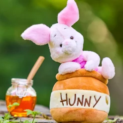 Disney Store Japon Peluche Porcinet dans un pot de miel de taille moyenne, Winnie l'Ourson, 25 cm