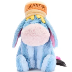 Disney Store Japon Peluche Bourriquet avec pot de miel sur la tête de taille moyenne, Winnie l'Ourson, 29 cm