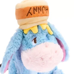 Disney Store Japon Peluche Bourriquet avec pot de miel sur la tête de taille moyenne, Winnie l'Ourson, 29 cm