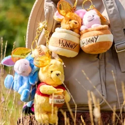 Disney Store Japon Porte-clés petite peluche Bourriquet avec pot de miel, Winnie l'Ourson, 16 cm