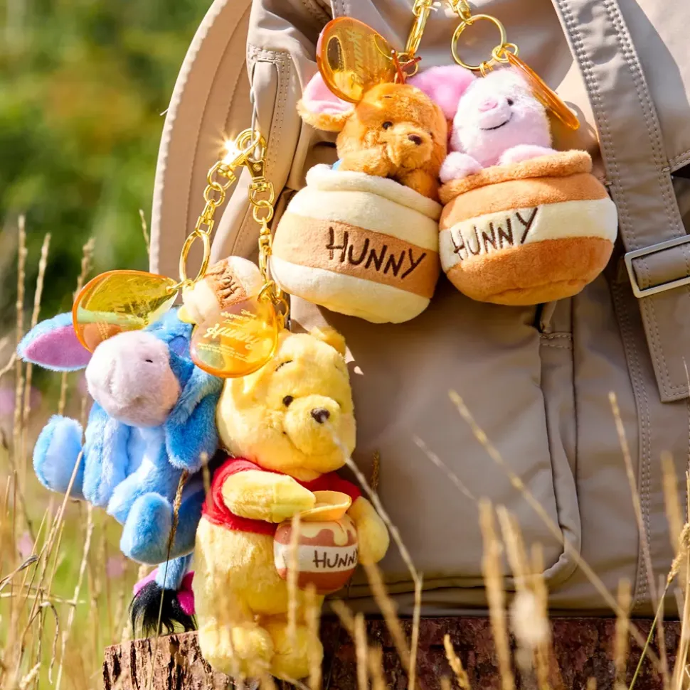 Disney Store Japon Porte-clés petite peluche Petit Gourou dans un pot de miel, Winnie l'Ourson, 14 cm