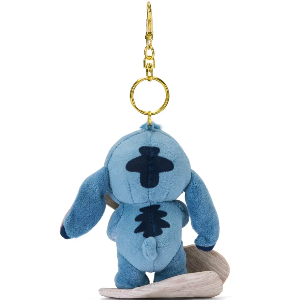 Disney Store Japon Porte-clés petite peluche Stitch sur un surf, Lilo & Stitch, 14 cm