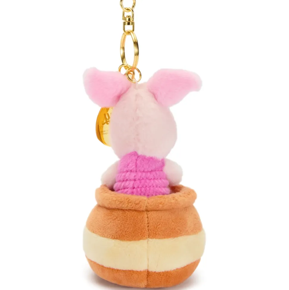 Disney Store Japon Porte-clés petite peluche Porcinet dans un pot de miel, Winnie l'Ourson, 15 cm