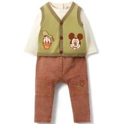 Ensemble body, bas et gilet Mickey et Donald Duck pour bébé