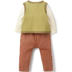 Ensemble body, bas et gilet Mickey et Donald Duck pour bébé