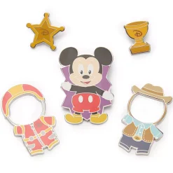Ensemble de pin's magnétiques Mickey shérif et catcheur Disney Park Pal Outfits