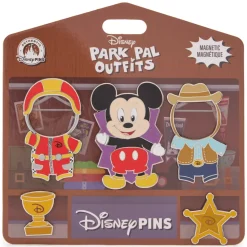 Ensemble de pin's magnétiques Mickey shérif et catcheur Disney Park Pal Outfits