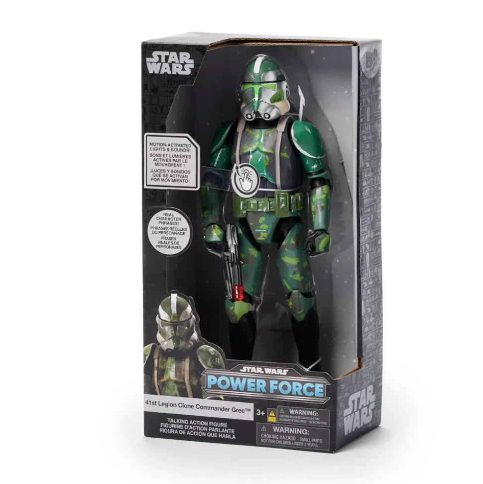 Figurine parlante Commandant clone Gree de la 41e Légion, Star Wars Power Force