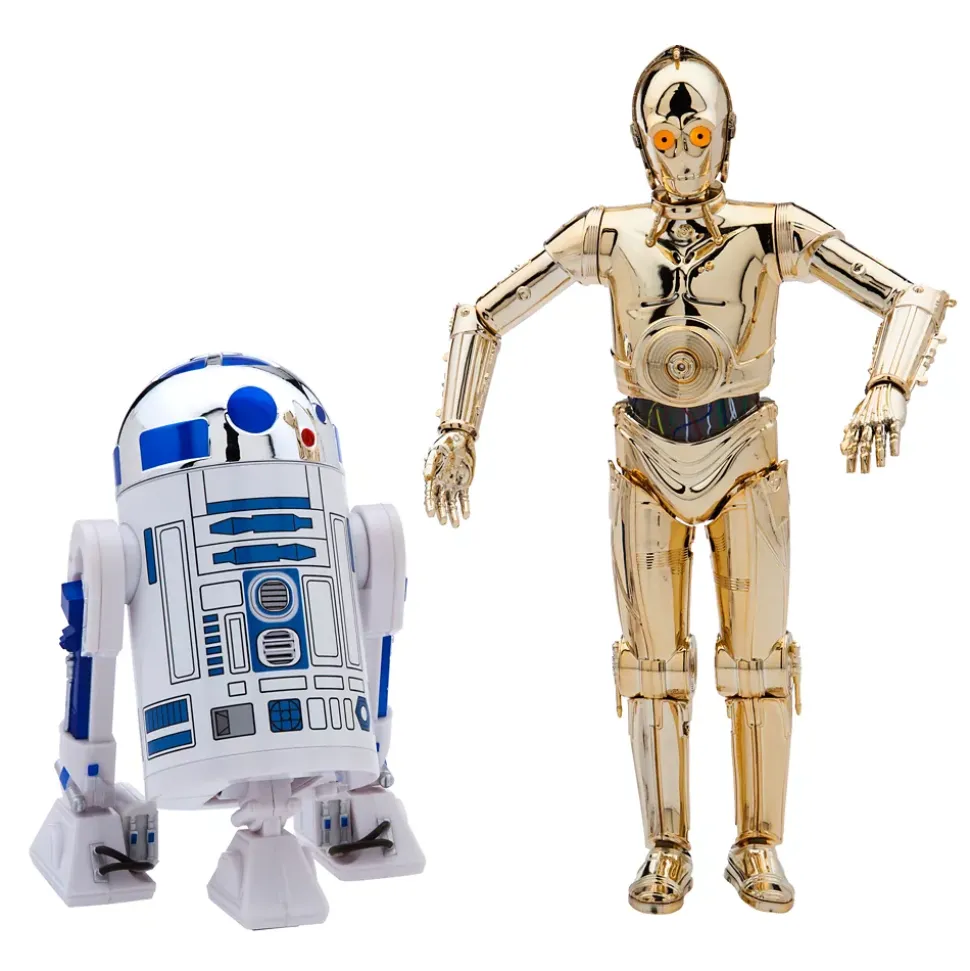 Figurines articulées R2-D2 et C-3PO lumineuses et sonores, Star Wars