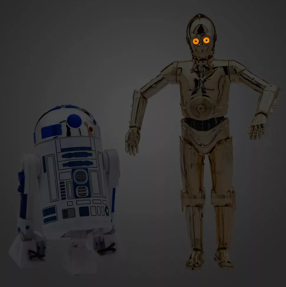 Figurines articulées R2-D2 et C-3PO lumineuses et sonores, Star Wars