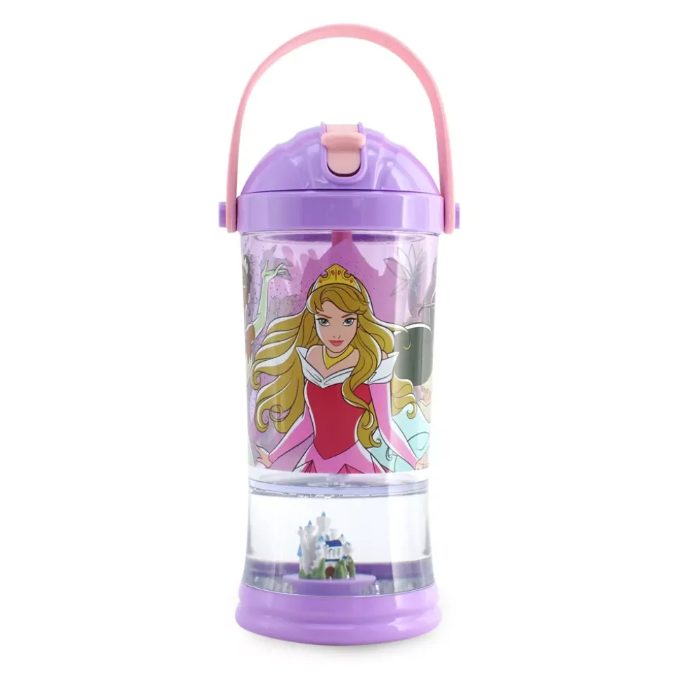 Gobelet avec paille Boule à neige Princesses Disney