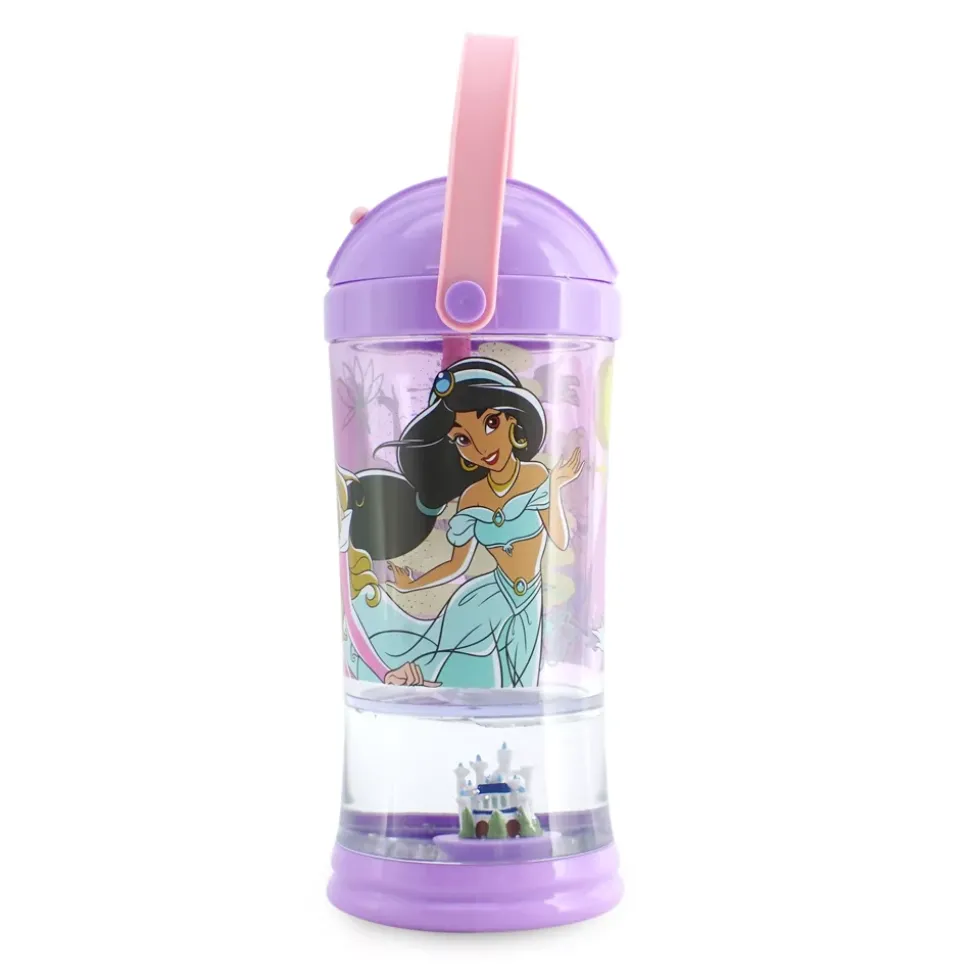 Gobelet avec paille Boule à neige Princesses Disney