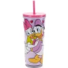 Gobelet avec paille Donald et Daisy Duck