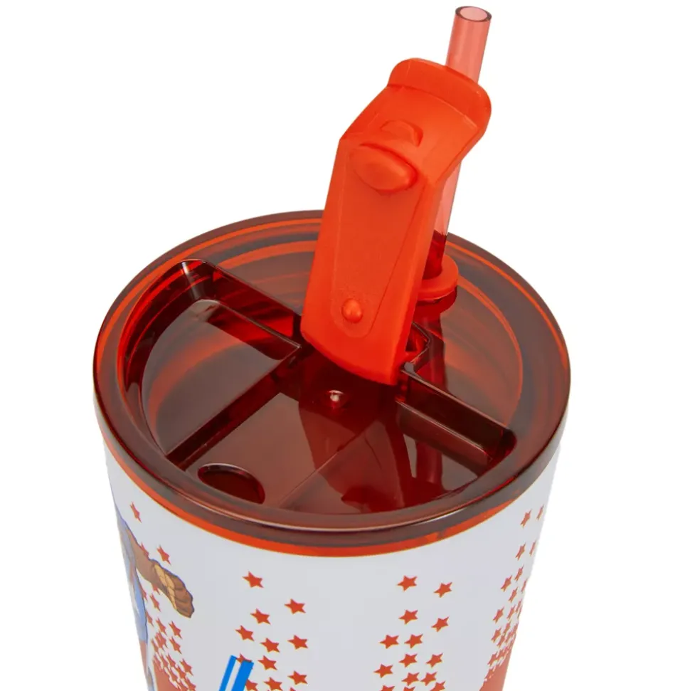 Gobelet Captain America en acier inoxydable avec paille