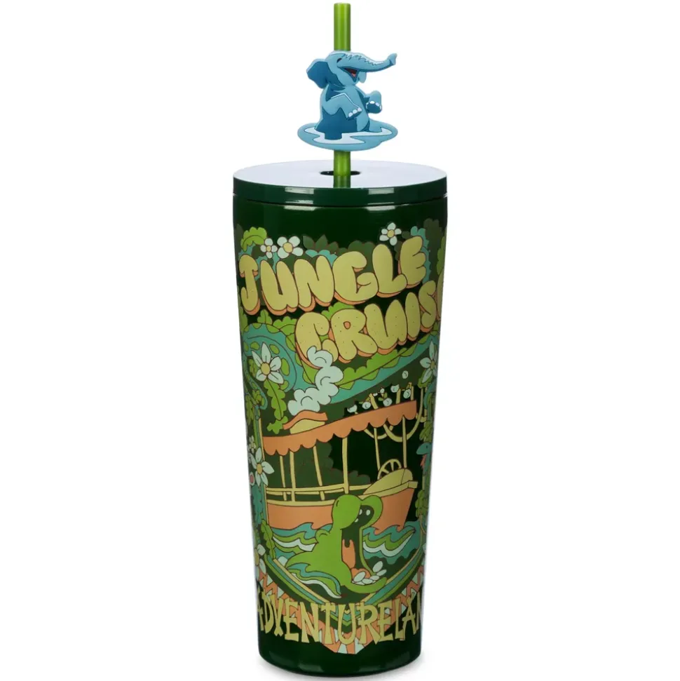 Gobelet Jungle Cruise en acier inoxydable avec paille