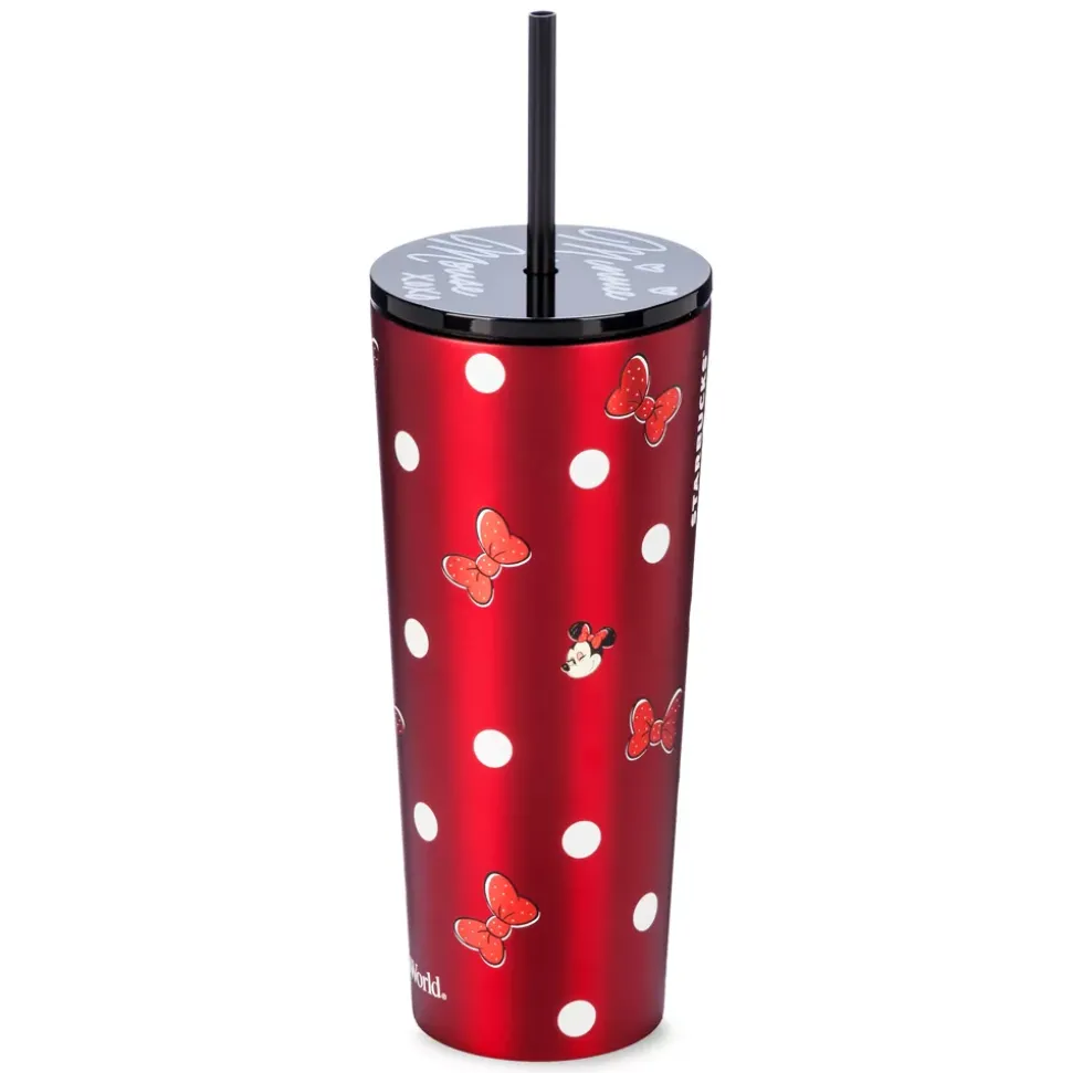 Gobelet Starbucks Minnie en acier inoxydable avec paille, Walt Disney World