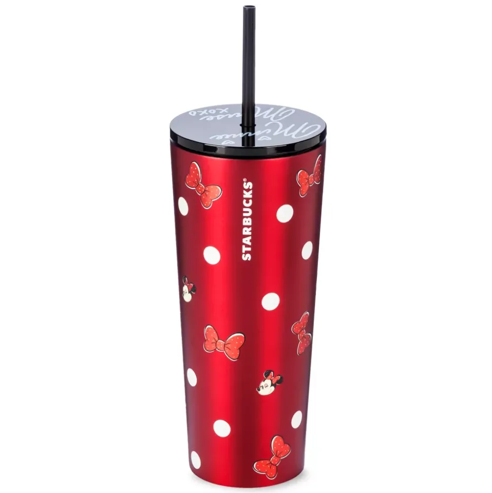 Gobelet Starbucks Minnie en acier inoxydable avec paille, Walt Disney World