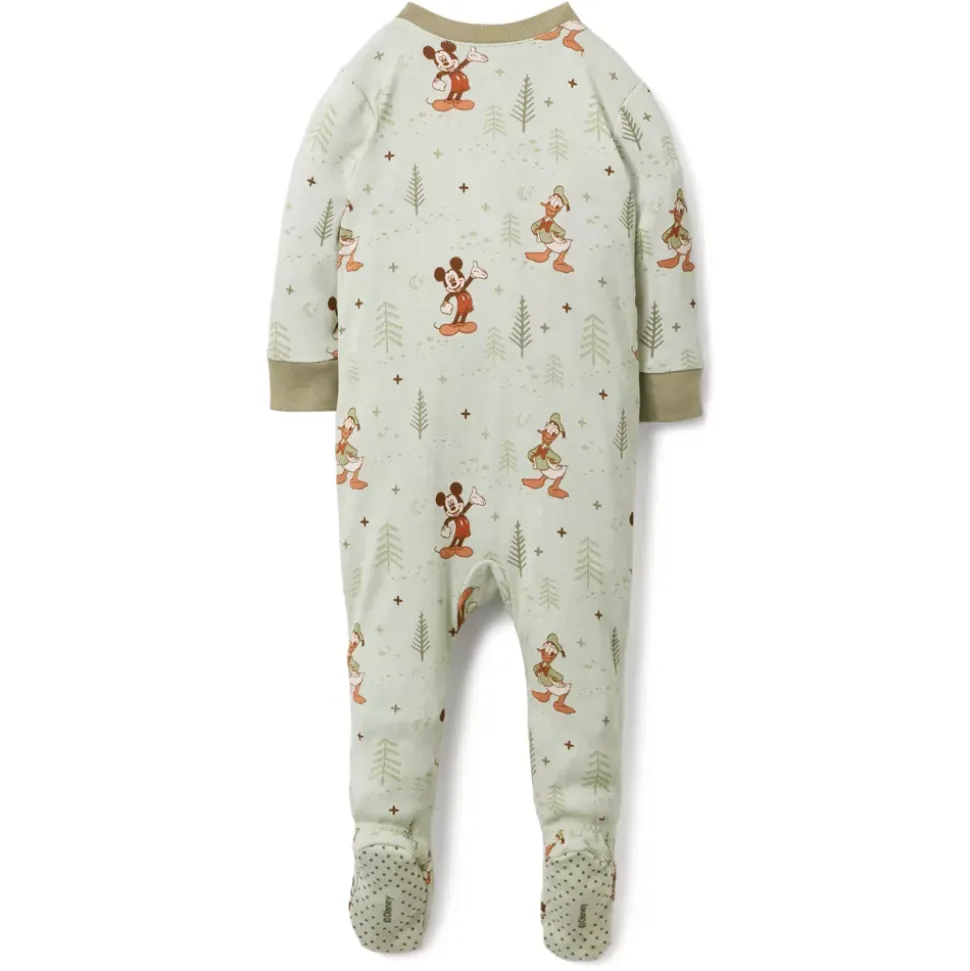 Grenouillère Mickey et Donald Duck en tissu extensible pour bébé