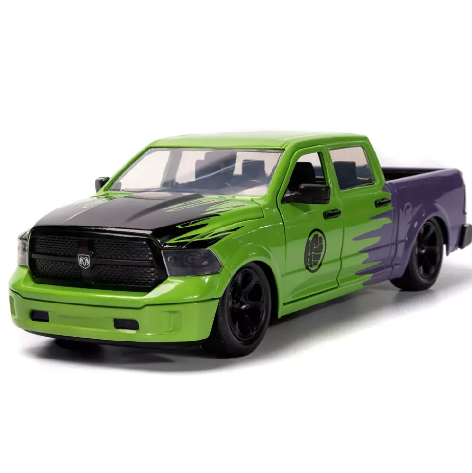 Jada Toys Figurine Hulk avec modèle réduit de la Dodge Ram 1500 de 2014, échelle 1/24