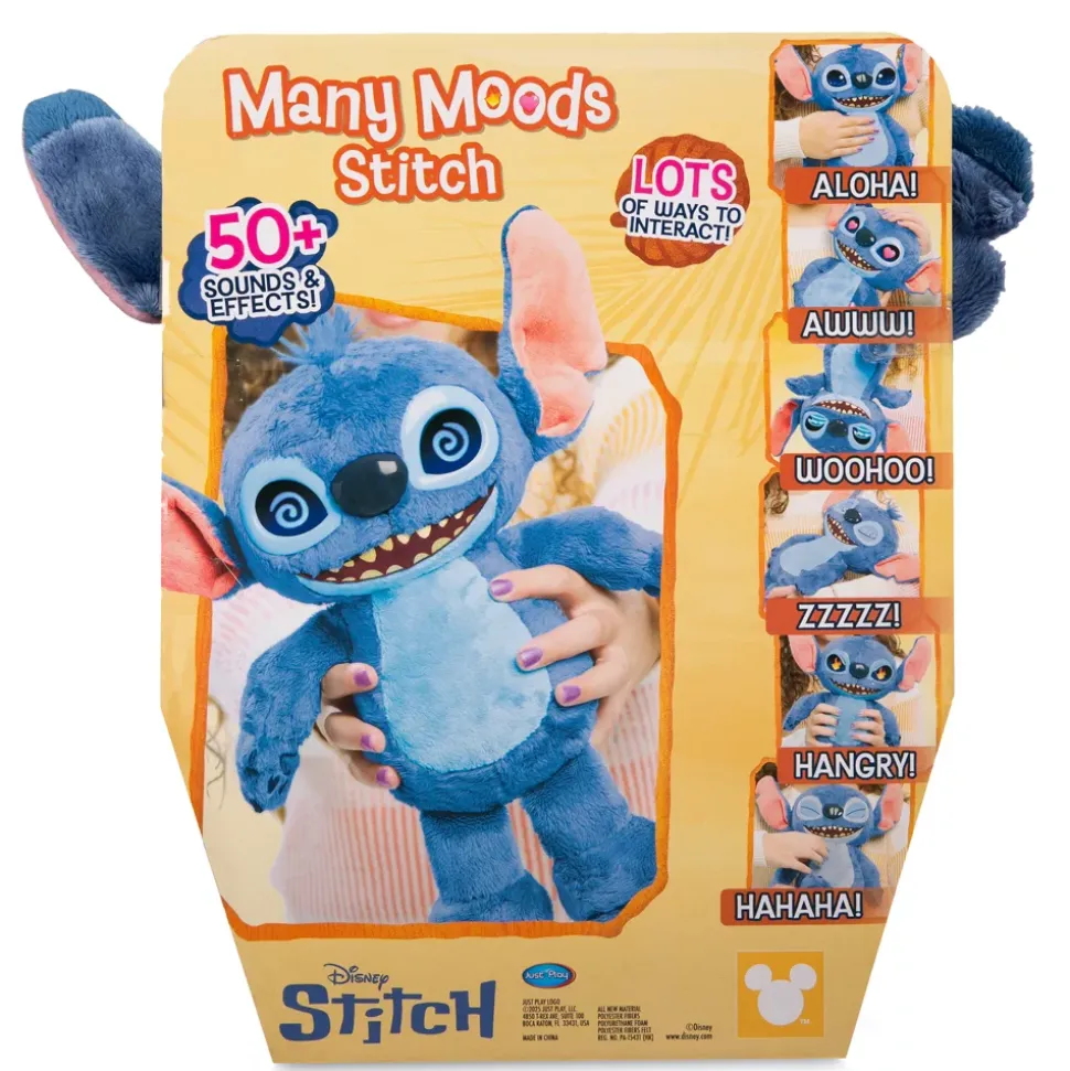 Just Play Peluche Stitch interactive de Disney, Lilo & Stitch (2025) - 34,5 cm