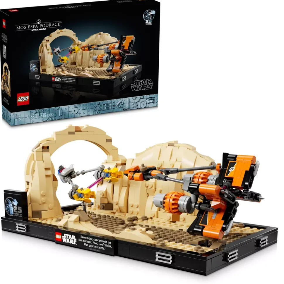 LEGO Star Wars Diorama de la course de podracers de Mos Espa 75380