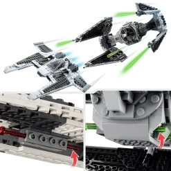 LEGO Star Wars 75348 Le chasseur Fang mandalorien contre le TIE Interceptor