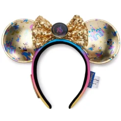 Loungefly Serre-tête à oreilles Mickey Mouse et ses amis 70e anniversaire de Disneyland Resort pour adultes