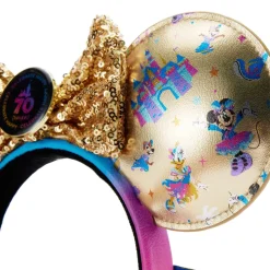 Loungefly Serre-tête à oreilles Mickey Mouse et ses amis 70e anniversaire de Disneyland Resort pour adultes