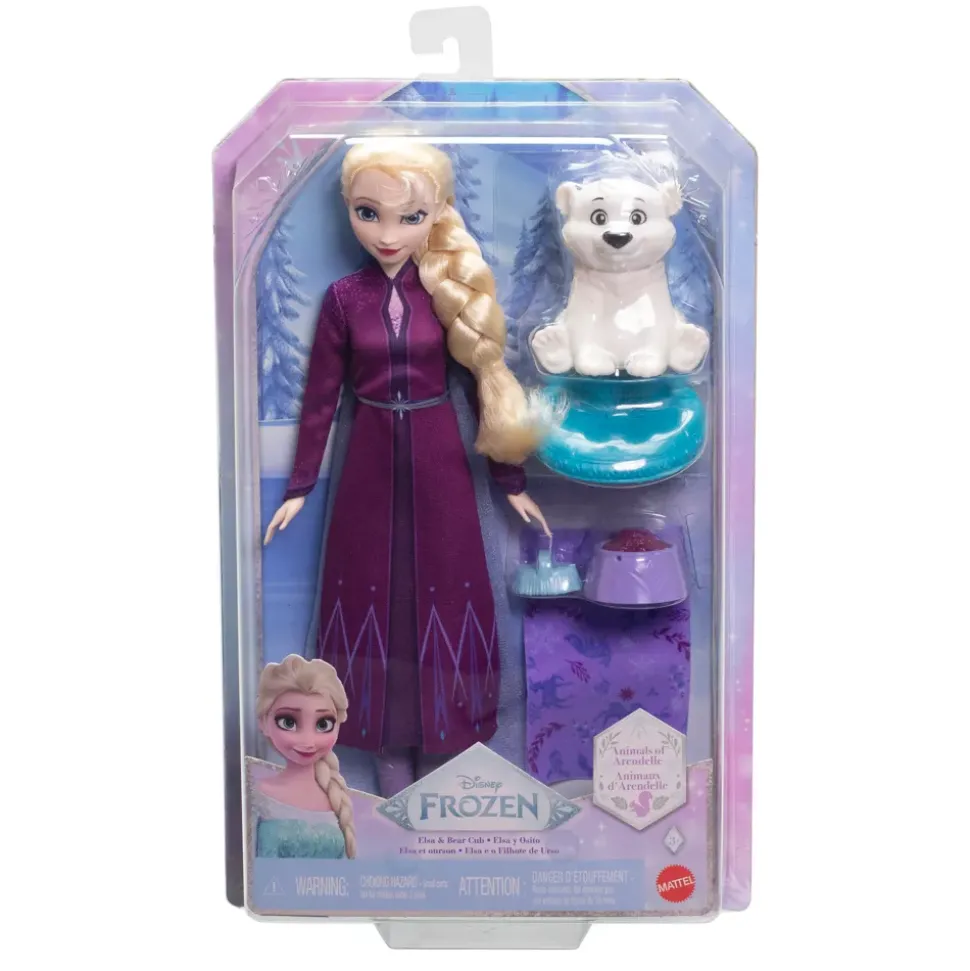 Mattel Poupée Elsa et ourson, La Reine des Neiges