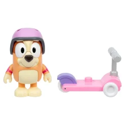 Moose Toys Figurine Bingo sur sa trottinette interactive, Bluey