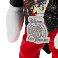 Peluche Mickey de taille moyenne, 25e anniversaire des échanges de pin's Disney