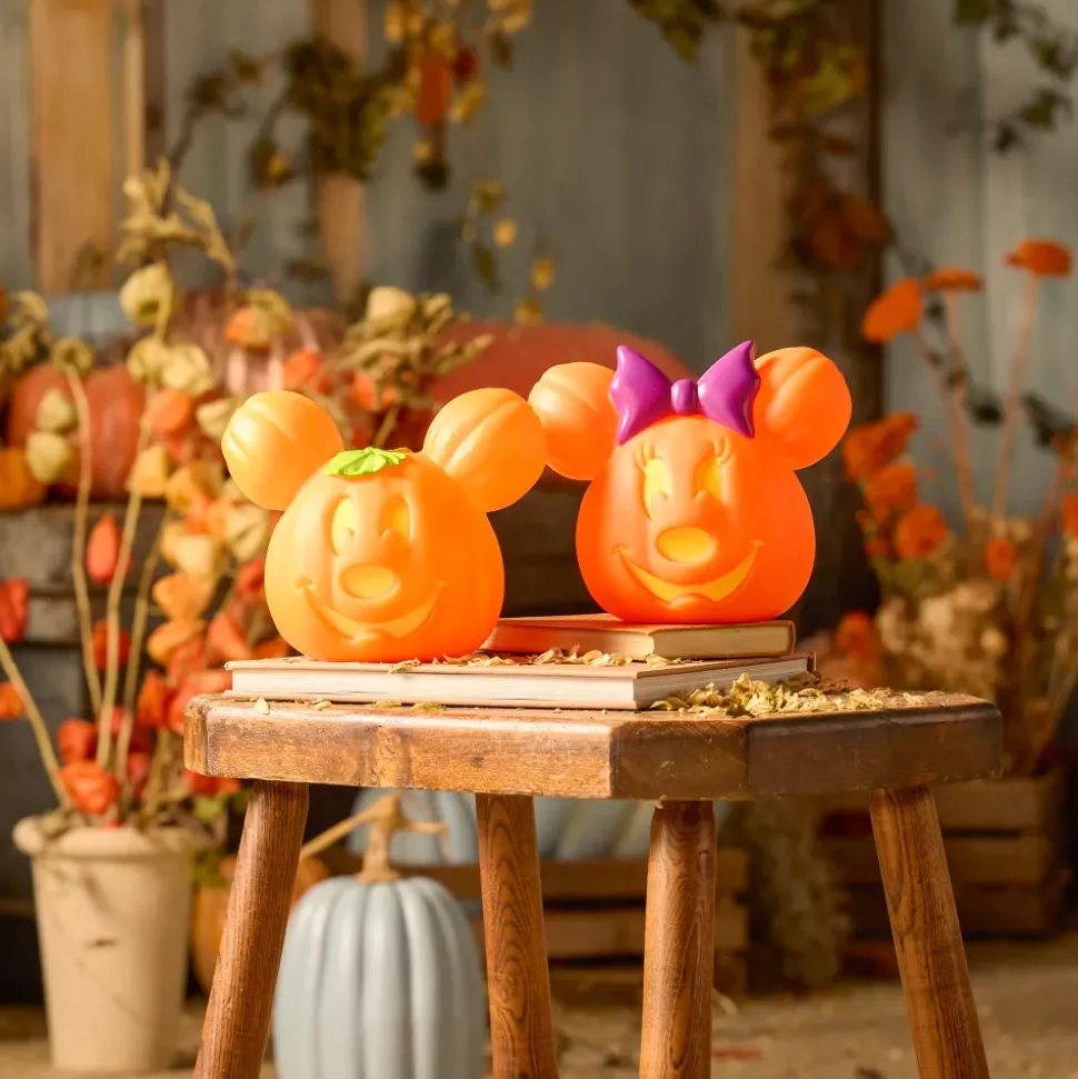 Petite citrouille creusée Mickey lumineuse