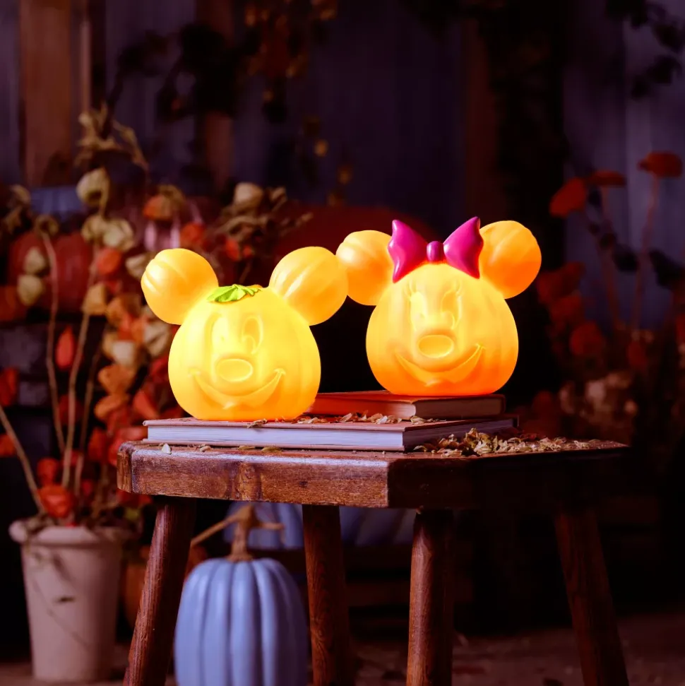 Petite citrouille creusée Minnie lumineuse