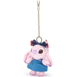 Porte-clés petite peluche Angel en denim, Lilo & Stitch, 14 cm