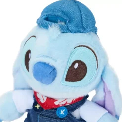 Porte-clés petite peluche Stitch en denim, Lilo & Stitch, 18 cm