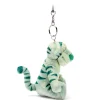 Porte-clés petite peluche Tigrou verte, Winnie l'Ourson, 18 cm