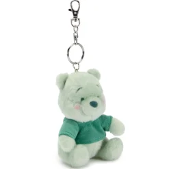Porte-clés petite peluche Winnie l'Ourson verte, 18 cm