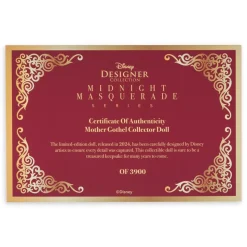 Poupée Mère Gothel Fashionably Late Midnight Masquerade Series Disney Designer Collection en édition limitée, Raiponce