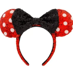Serre-tête à oreilles de Minnie à pois avec sequins pour adultes