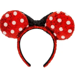 Serre-tête à oreilles de Minnie à pois avec sequins pour adultes