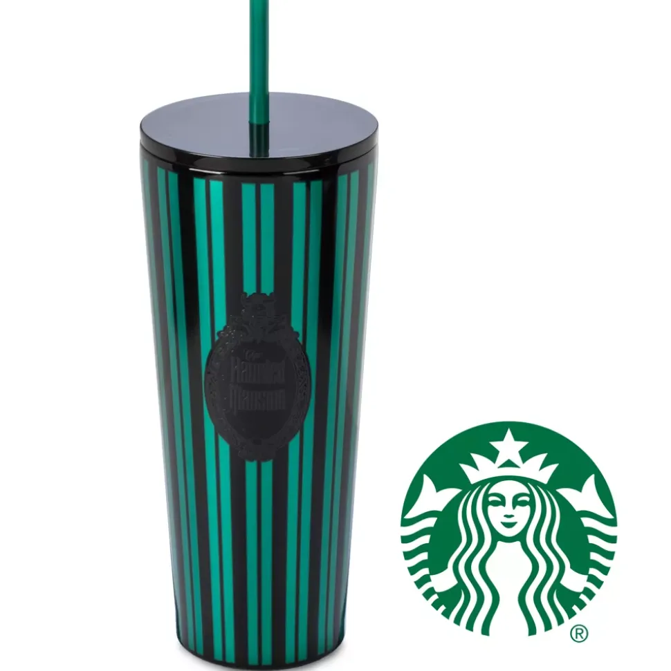 Starbucks Gobelet The Haunted Mansion en acier inoxydable avec paille