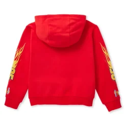 Sweat Flash McQueen à capuche avec fermeture zippée pour enfants, Disney Pixar Cars