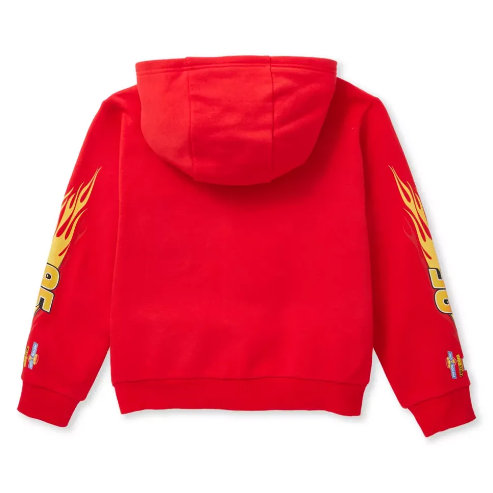 Sweat Flash McQueen à capuche avec fermeture zippée pour enfants, Disney Pixar Cars