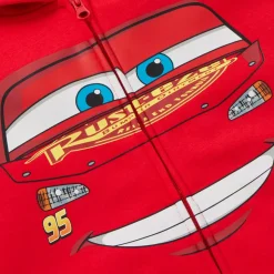 Sweat Flash McQueen à capuche avec fermeture zippée pour enfants, Disney Pixar Cars